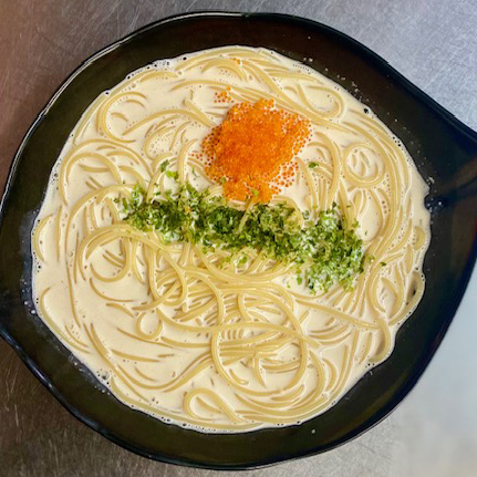トビコ明太子のプチプチパスタ